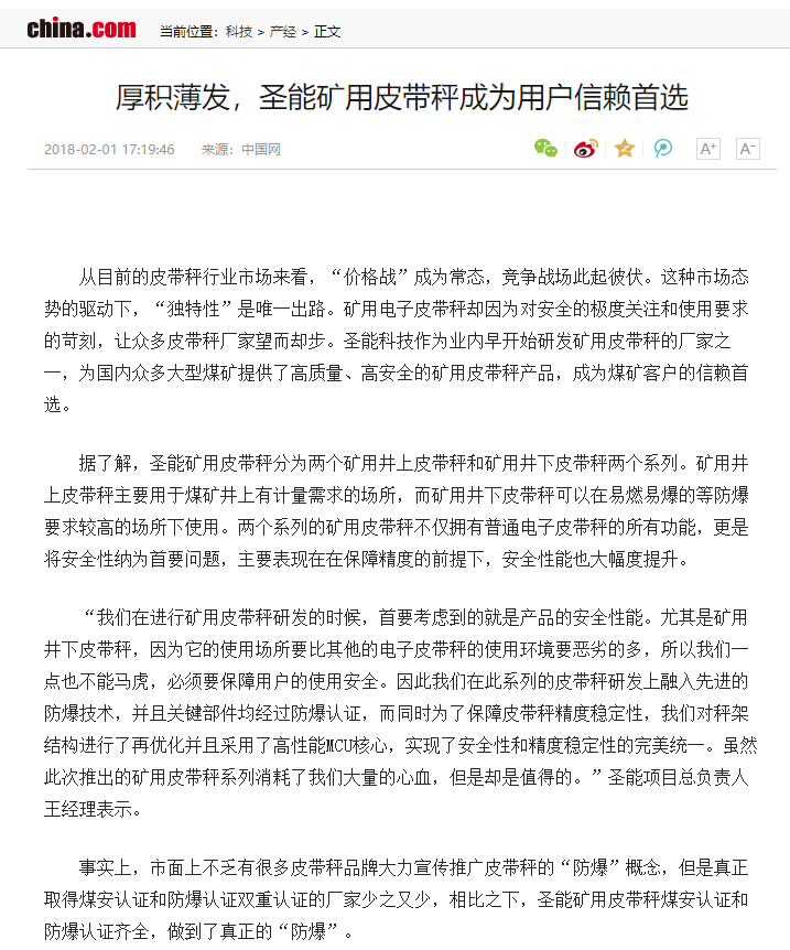 矿用皮带秤